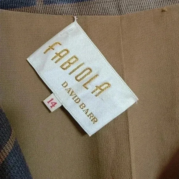 Vintage Fabiola David Barr Gray and Tan Car Coat - Picture 3 of 4